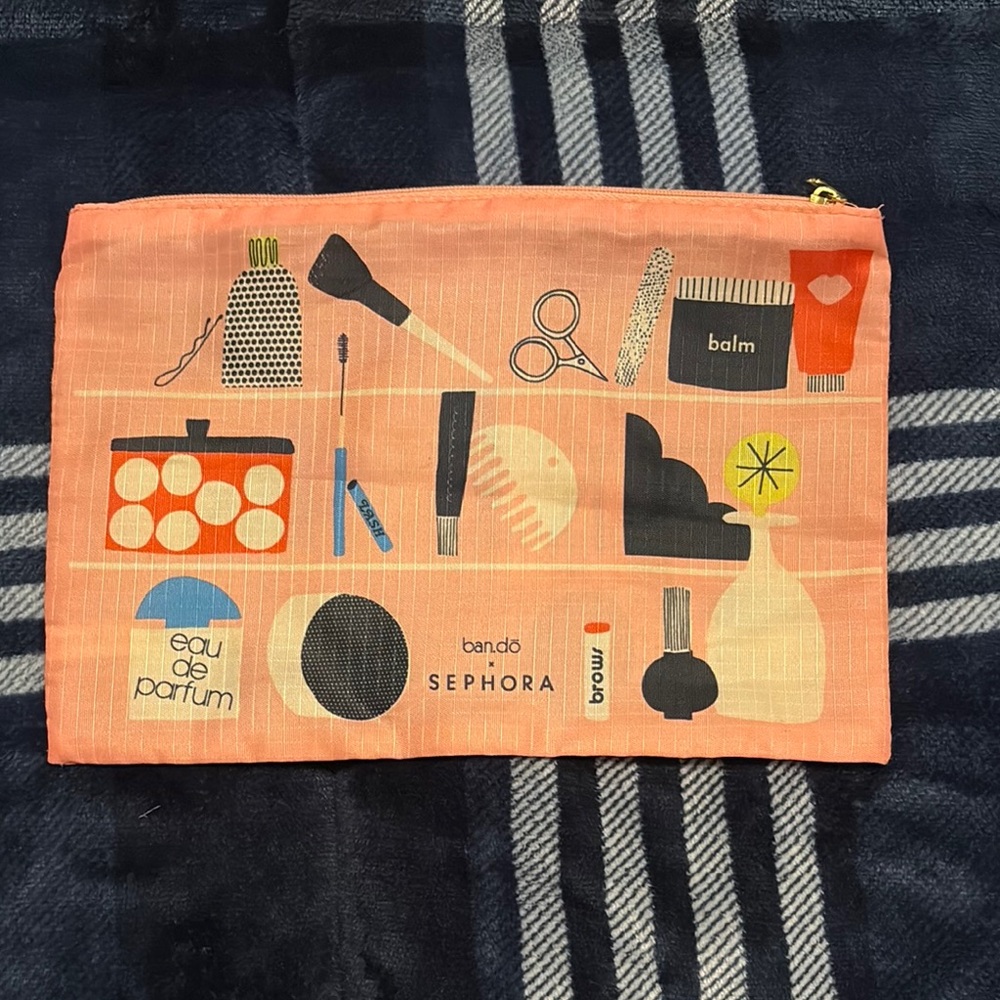 Sephora x Bando Peach Cosmetic Pouch